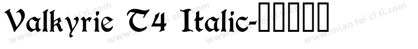 Valkyrie T4 Italic字体转换